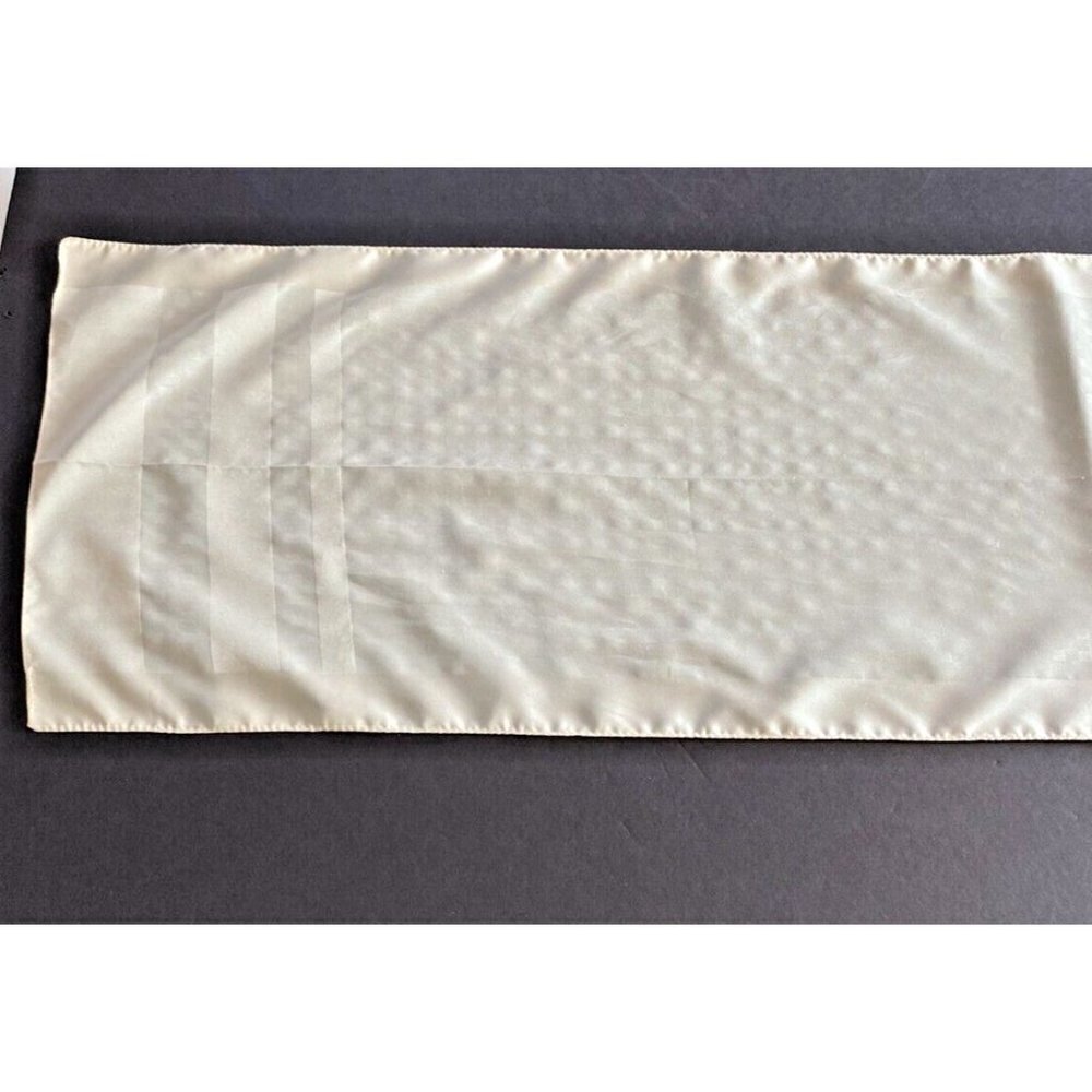 Women’s Scarf Cream Geometric Border Long Rectangle Lightweight Casual Vintage - Picture 10 of 16